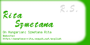 rita szmetana business card